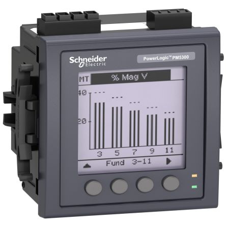 Schneider Electric 1, 3 Phase Backlit LCD Energy Meter [METSEPM5340]; 247-2128