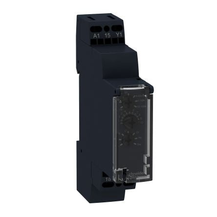 Schneider Electric Harmony Time Series DIN Rail Mount Timer Relay, 240V ac, 1-Contact, 0.05 Secs, 300 Hrs, SPDT [RE17RMMW]; 247-2263