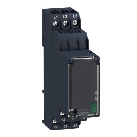 Schneider Electric Phase Monitoring Relay, 3 Phase, DPDT [RM22TG20]; 247-2279