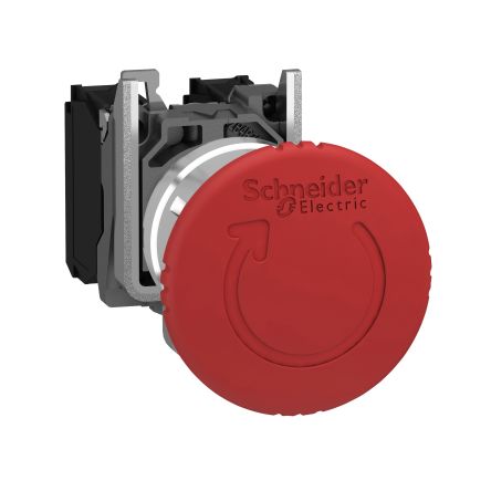 Schneider Electric Harmony XB4 Series Emergency Stop Push Button, Panel Mount, 22mm Cutout [XB4BS84441]; 247-2323
