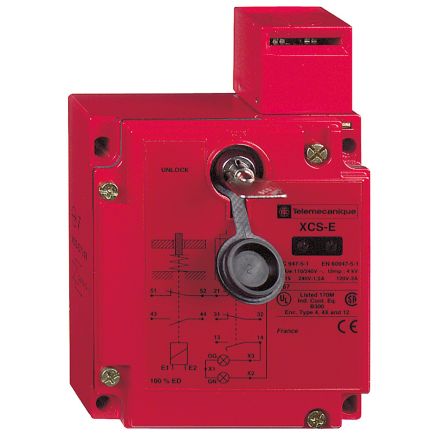 Telemecanique Sensors XCSE Series Solenoid Interlock Switch, Power to Unlock, 24V ac/dc, Actuator Included [XCSE5311]; 247-2339