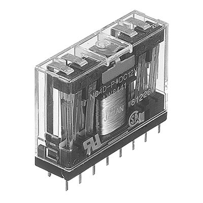 Panasonic PCB Mount Non-Latching Relay, 24V dc Coil, 30mA Switching Current, 4PDT [NC4D-P-DC24V]; 247-4337