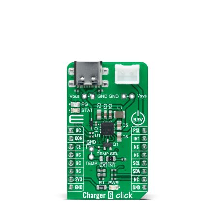 MikroElektronika Charger 6 Click Battery Charger for BQ25601 for mikrobus Socket [MIKROE-4576]; 247-5633