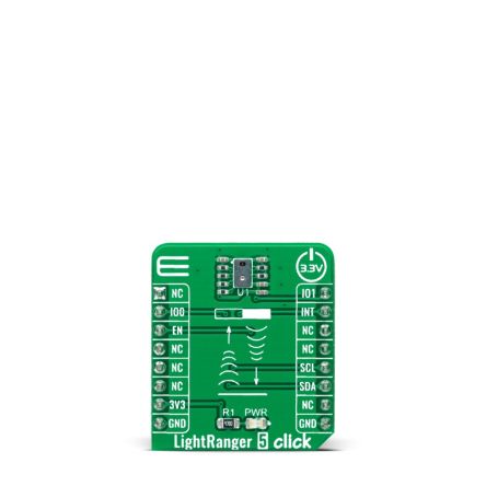 MikroElektronika LightRanger 5 Click ToF Sensor Add On Board for TMF8801 mikroBUS socket [MIKROE-4592]; 247-5640