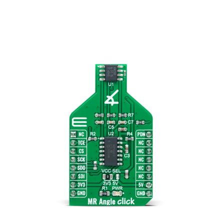 MikroElektronika MR Angle Click Magnetoresistive Sensor Add On Board for KMZ60, MCP3204 mikroBUS socket [MIKROE-4634]; 247-5653