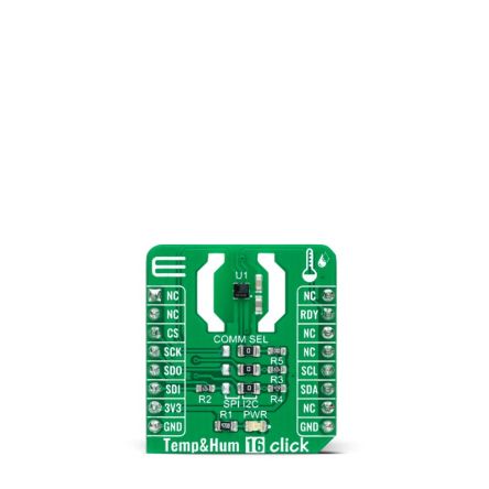 MikroElektronika Temp&Hum 16 Click Temperature & Humidity Sensor Add On Board for WSEN-HIDS (2525020210001 mikroBUS [MIKROE-4733]; 247-5677