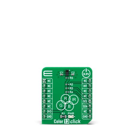 MikroElektronika Color 13 Click Proximity Sensor Add On Board for APDS-9999 mikroBUS socket [MIKROE-4741]; 247-5678