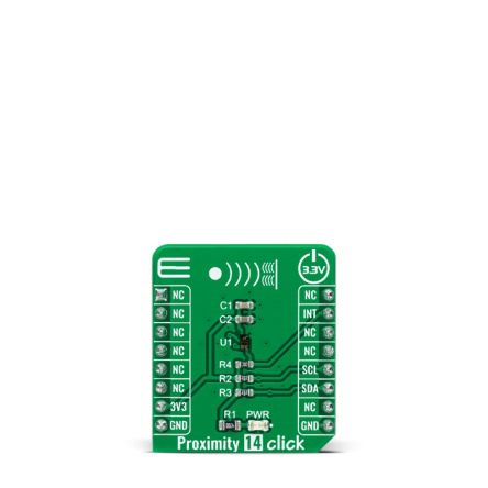 MikroElektronika Proximity 14 Click Proximity Sensor Add On Board for VCNL36825T mikroBUS socket [MIKROE-4744]; 247-5681