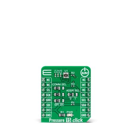 MikroElektronika Pressure 15 Click Absolute Pressure Sensor Add On Board for LPS27HHW mikroBUS socket [MIKROE-4747]; 247-5682