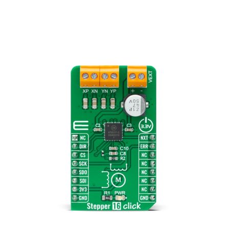 MikroElektronika Stepper 16 Click Stepper Motor Driver for NCV70517 for mikroBUS socket [MIKROE-4751]; 247-5683