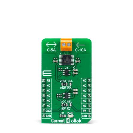 MikroElektronika Current 4 Click Shunt Add On Board for AP7331, INA250, LMV321 mikroBUS socket [MIKROE-4755]; 247-5687