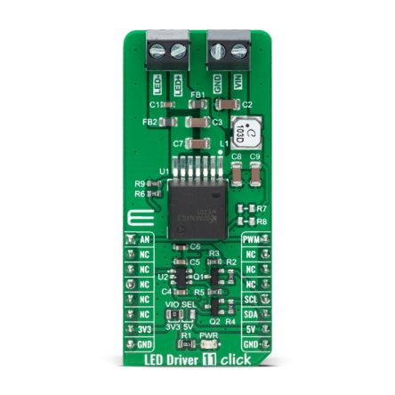 MikroElektronika MIKROE-4757, LED Driver 11 Click LED Controller LED Driver for WLMDU9456001JT for mikroBUS socket [MIKROE-4757]; 247-5688