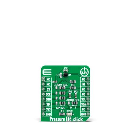 MikroElektronika Pressure 16 Click Absolute Pressure Sensor Add On Board for WSEN-PADS (2511020213301) mikroBUS socket [MIKROE-4765]; 247-5690