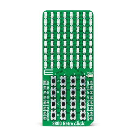 MikroElektronika MIKROE-4771, 8800 Retro Click LED Driver LED Driver for AS1115 for mikroBUS socket [MIKROE-4771]; 247-5696