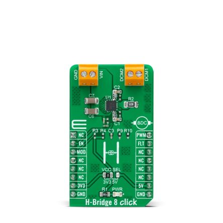 MikroElektronika H-Bridge 8 Click Half-Bridge Driver for MP6519 for mikroBUS socket [MIKROE-4775]; 247-5697