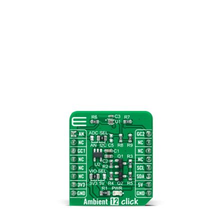 MikroElektronika Ambient 12 Click Ambient Light Sensor Add On Board for BH1620FVC, MCP3221 mikroBUS socket [MIKROE-4781]; 247-5700