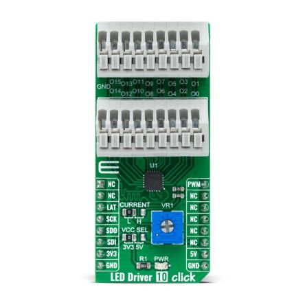 MikroElektronika MIKROE-4787, LED Driver 10 Click LED Controller LED Driver for TLC59283 for mikroBUS socket [MIKROE-4787]; 247-5706