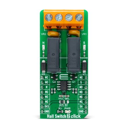 MikroElektronika Hall Switch 2 Click Hall Effect Sensor Add On Board for MHA100KN mikroBUS socket [MIKROE-4788]; 247-5707