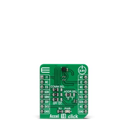 MikroElektronika Accel 18 Click Accelerometer Add On Board for MC3419 mikroBUS socket [MIKROE-4826]; 247-5719