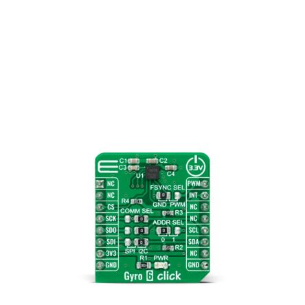 MikroElektronika Gyro 6 Click Gyroscope Sensor Add On Board for IAM-20380 mikroBUS socket [MIKROE-4827]; 247-5720