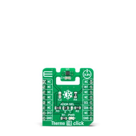MikroElektronika Thermo 18 Click Temperature Sensor Add On Board for WSEN-TIDS mikroBUS socket [MIKROE-4829]; 247-5723