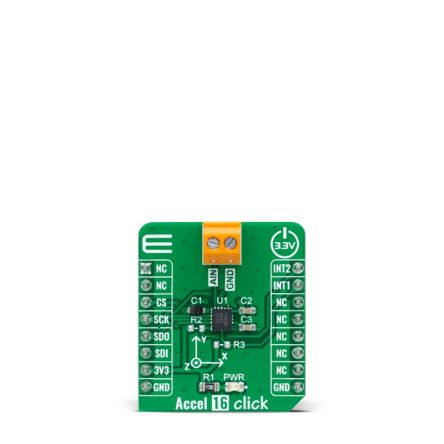 MikroElektronika Accel 16 Click Accelerometer Add On Board for ADXL363 mikroBUS socket [MIKROE-4876]; 247-5733