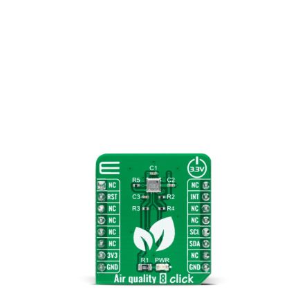 MikroElektronika Air quality 8 Click Air Quality Sensor Add On Board for ZMOD4510 mikroBUS socket [MIKROE-4904]; 247-5739
