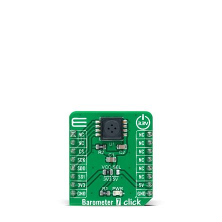 MikroElektronika Barometer 7 Click Barometric Pressure Sensor Add On Board for KP264XTMA1 mikroBUS socket [MIKROE-4913]; 247-5745
