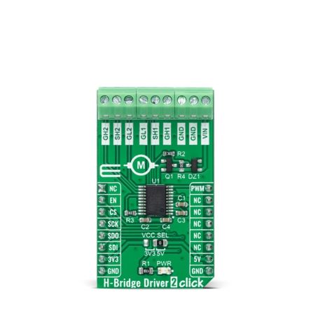 MikroElektronika H-BRIDGE DRIVER 2 CLICK DC Motor Driver for H-bridge gate driver for DC Motor [MIKROE-4931]; 247-5751