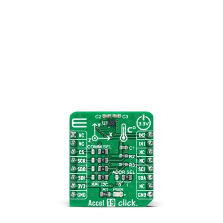 MikroElektronika Accel 19 Click Accelerometer, Temperature Sensor Add On Board for LIS2DTW12 mikroBUS socket [MIKROE-4949]; 247-5758