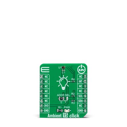 MikroElektronika Ambient 15 Click Ambient Light Sensor Add On Board for TSL2584TSV mikroBUS socket [MIKROE-4967]; 247-5764