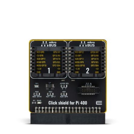 MikroElektronika Click shield for Pi 400 Shield Shield MIKROE-4970 [MIKROE-4970]; 247-5766