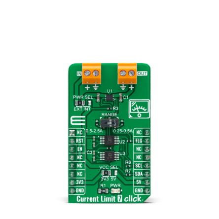 MikroElektronika Current Limit 7 Click Power Management for MAX14575A for mikrobus Socket [MIKROE-4972]; 247-5768