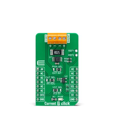 MikroElektronika Current 7 Click Shunt Add On Board for INA282 mikroBUS socket [MIKROE-4976]; 247-5770