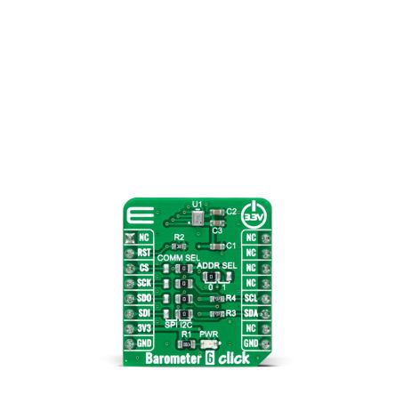 MikroElektronika Barometer 6 Click Barometric Pressure Sensor Add On Board for 2SMPB-02E mikroBUS socket [MIKROE-4978]; 247-5773