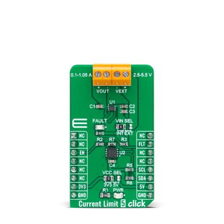MikroElektronika Current Limit 5 Click Power Management for MCP4561, MIC2099 for mikrobus Socket [MIKROE-4999]; 247-5783