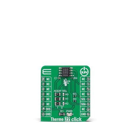 MikroElektronika Thermo 22 Click Temperature Sensor Add On Board for TMP75C mikroBUS socket [MIKROE-5068]; 247-5799