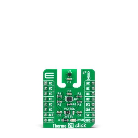 MikroElektronika Thermo 24 Click Temperature Sensor Add On Board for STS40 mikroBUS socket [MIKROE-5110]; 247-5809