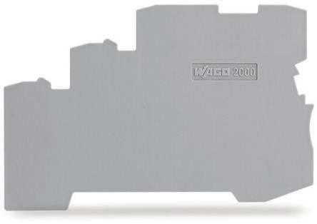 WAGO TOPJOB S, 2000 Series End and Intermediate Plate for Use with 2000 Series Triple Level Sensor Terminal Blocks [2000-5391]; 247-5817