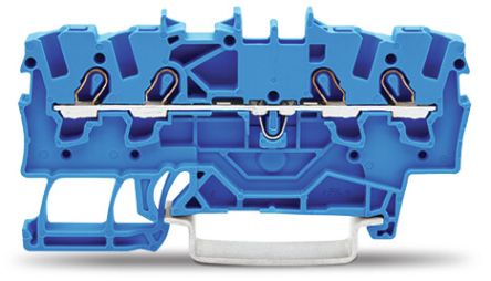 WAGO 2001-1404 TOPJOB S, 2001 Series Blue, 1.5mm², Single-Level, Push-In Cage Clamp Termination, ATEX, IECEx [2001-1404]; 247-5824