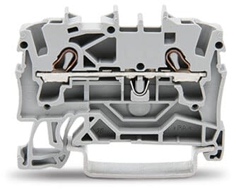 WAGO 2002-1201 TOPJOB S, 2002 Series Grey, 2.5mm², Single-Level, Push-In Cage Clamp Termination, ATEX, IECEx [2002-1201]; 247-5828