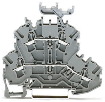 WAGO 2002-2231 TOPJOB S, 2002 Series Grey, 2.5mm², Double-Level, Push-In Cage Clamp Termination, ATEX, IECEx [2002-2231]; 247-5830