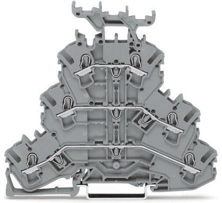 WAGO 2002-3231 TOPJOB S, 2002 Series Grey, 2.5mm², Triple-Level, Push-In Cage Clamp Termination, ATEX, IECEx [2002-3231]; 247-5834