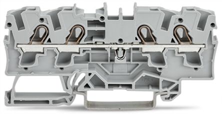 WAGO 2004-1401 TOPJOB S, 2004 Series Grey, 4mm², Single-Level, Push-In Cage Clamp Termination, ATEX, IECEx [2004-1401]; 247-5839