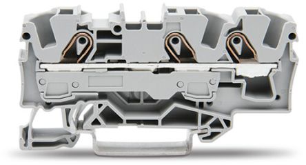WAGO 2006-1301 TOPJOB S, 2006 Series Grey, 6mm², Single-Level, Push-In Cage Clamp Termination, ATEX, IECEx [2006-1301]; 247-5843