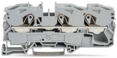 WAGO 2016-1301 TOPJOB S, 2016 Series Grey, 16mm², Single-Level, Push-In Cage Clamp Termination, ATEX, IECEx [2016-1301]; 247-5848