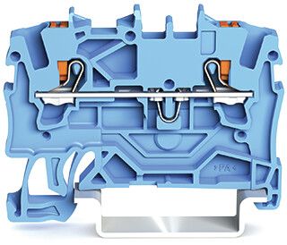 WAGO 2201-1204 TOPJOB S, 2201 Series Blue, 1.5mm², Single-Level, Push-In Cage Clamp Termination, ATEX, IECEx [2201-1204]; 247-5856