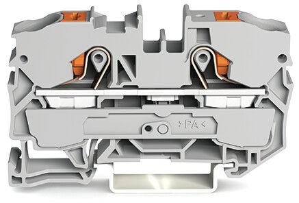 WAGO 2210-1201 TOPJOB S, 2210 Series Grey, 10mm², Single-Level, Push-In Cage Clamp Termination, ATEX, IECEx [2210-1201]; 247-5859