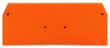 WAGO 280 Series End and Intermediate Plate for Use with 280 Series Terminal Blocks [280-326]; 247-5874