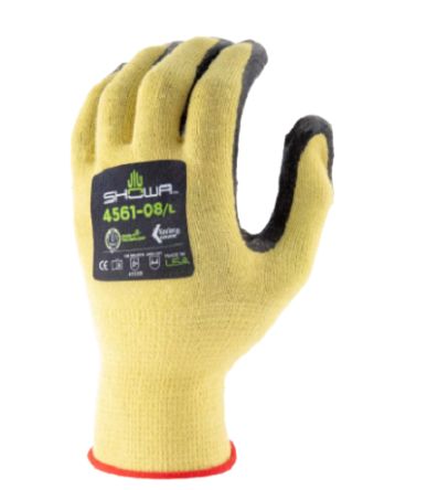 Showa Yellow Elastane Cut Resistant Cut Resistant Gloves, Size 7, Nitrile Foam Coating [SHO4561]; 247-8395